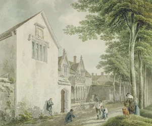 Armenhuizen in de kerk van St. Cuthbert, Wells