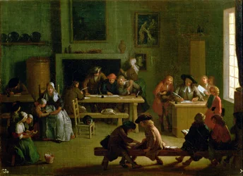Interieur van een klaslokaal