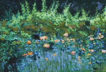 Parterre de fleurs, 2003 (olieverf op board)