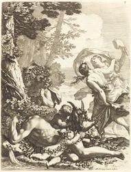 Bacchanaal met slapende Bacchus