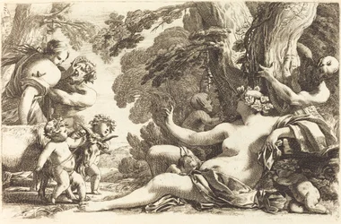 Zittende Bacchante met Kinderen
