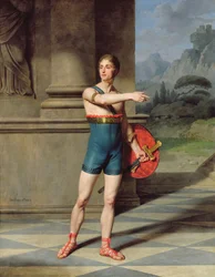 Portret van Nicolas Baptiste in de rol van Horace