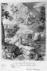 Io veranderd in een koe: Mercurius snijdt het hoofd van Argus af, 1655