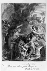 Orpheus, die Eurydice uit de Hel leidt, kijkt naar haar om en verliest haar voor altijd, 1655