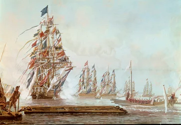 Het bolwerk vleugel, feest gegeven in Toulon aan de Graaf van Provence in juli 1777 in de haven van Toulon