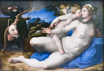 Venus en Cupido, naar Michelangelo Buonarroti
