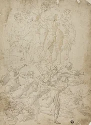 Boogschutters die schieten op een Herm, Triomf van Bacchus, en Andere Studies