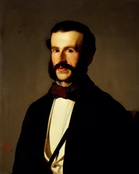 Portret van man, door Michel Angelo Pittatore (1825-1923)