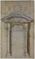Studie voor Porta Pia in Rome, ca. 1561
