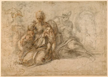 De Heilige Familie (recto); Amor Putti (verso) ca. 1530