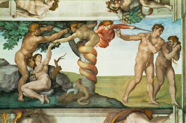 De Sixtijnse Kapel; plafondschilderingen na restauratie (fresco)