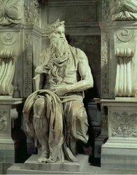 Graf van Paus Julius II, detail van Mozes