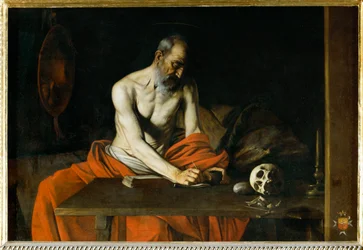 De boetvaardige Hiëronymus (schilderij op doek)