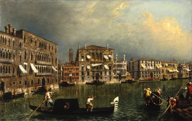 Het Canal Grande bij de Ca