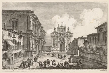 Gezichten van Venetië: Campo S. Rocco, 1741