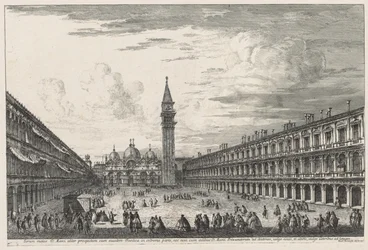 Gezichten van Venetië: Piazzo S. Marco, 1741