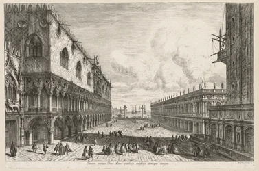 Uitzichten van Venetië: De Piazzetta, 1741
