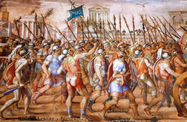 Triomf van de consul Lucius Aemilius Paulus over Perseus koning van Macedonië (detail)