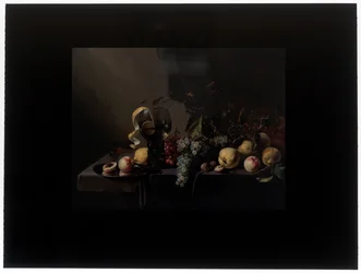 Stilleven met fruit en druiven
