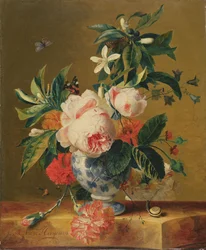 Een vaas met bloemen, 1729