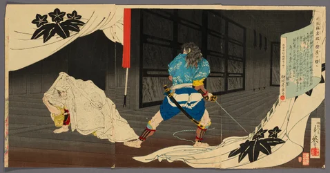 Tokimune (Soga Goro) Sluipt binnen in Yoritomo