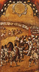De verovering van Mexico, paneel IX, ca. 1696-1715