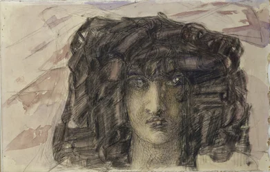 Demonenhoofd. Illustratie bij het gedicht De Demon door Mikhail Lermontov, 1890-1891