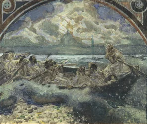 Jezus loopt op water, 1890