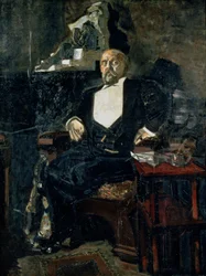 Portret van Savva Mamontov, de Oprichter van de Eerste Privé Opera