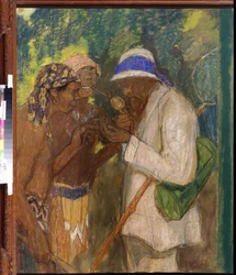 Alfred Russel Wallace met de wilden