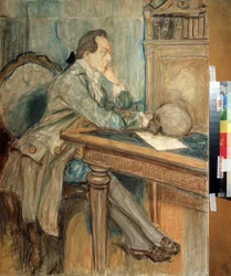 Johann Wolfgang von Goethe (1749-1832) ontdekt het menselijke intermaxillaire bot op 27 maart 1784