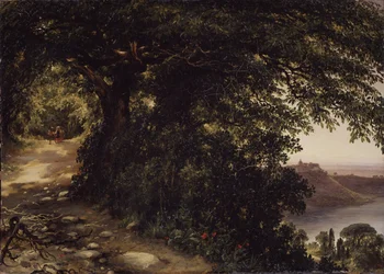 Uitzicht op Castel Gandolfo nabij Rome, 1836