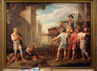 De executie van de Russen door de Franse soldaten in 1812