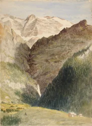 Gletsjer en watervallen