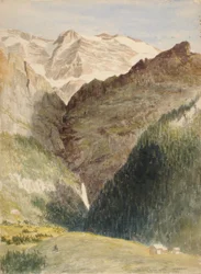 Gletsjer en watervallen
