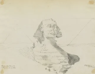 Sfinx met piramides van Ghizeh, Egypte