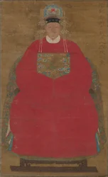 Madam Han Neefang (hangende rol, inkt en kleur op zijde)