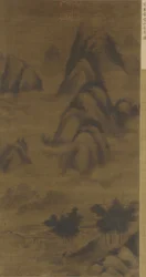 Groene pieken in wolken, mogelijk 16e eeuw