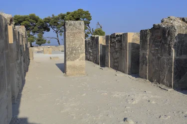 Minoïsch archeologisch terrein van Phaistos. De westelijke magazijnen.