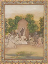 Een bijeenkomst van heilige mannen van verschillende geloven, ca. 1770-75