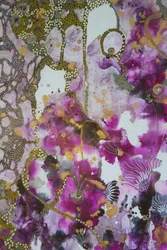 Levendige magenta-gouden bloemen
