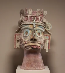Hoofd van de regengod Tlaloc