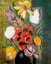 Vaas met bloemen, ca. 1916 (olieverf op doek)