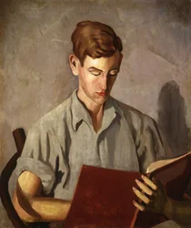 Jonge jongen leest