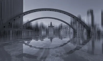 Rustige stadsreflecties