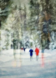 Wandeling door het winterbos