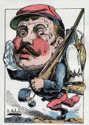 Allegorie van een reservist in de 19e eeuw