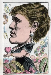 Portret van Gabrielle Maria Krauss, Oostenrijkse zangeres (1842-1906)