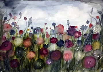 Dromerig bloemenveld