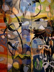 Kleurrijke abstracte stroming